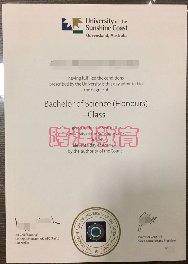 阳光海岸大学毕业证样本.png 阳光海岸大学毕业证样本.png
